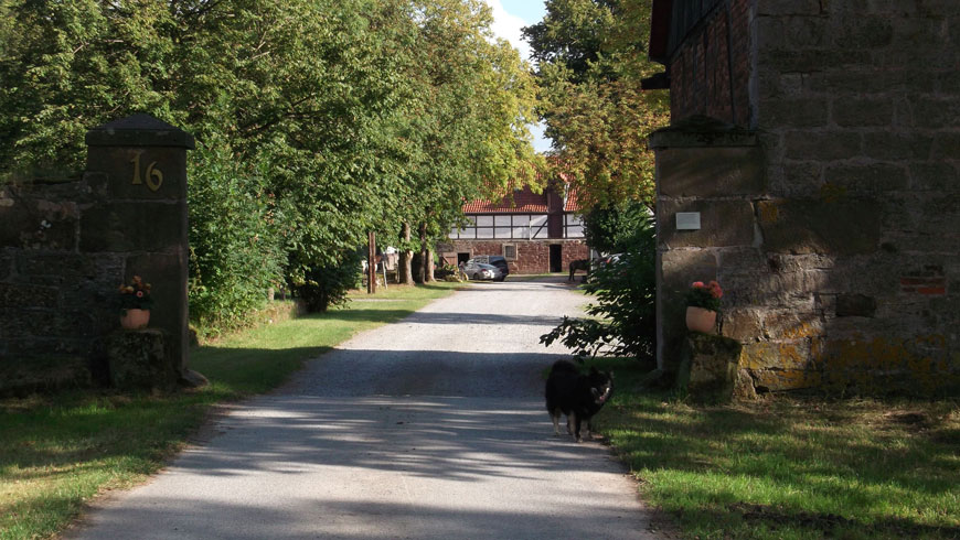 Die Hofeinfahrt